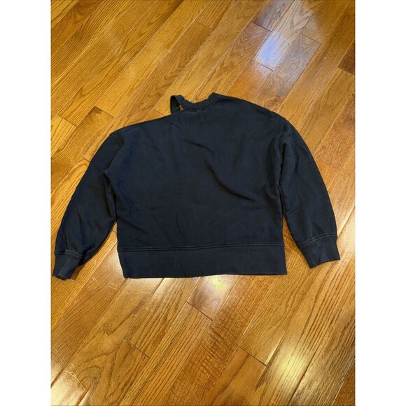 Rails Sweatshirt Womens Small Black Quincy Open Cold Shoulder Long Sleeve - Picture 6 of 6